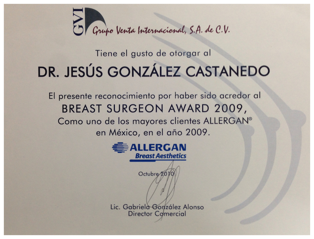 Breast Surgeon Award 2009